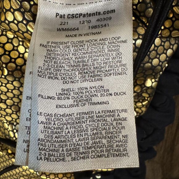 Columbia Jacket Sz XL Black Omni-Heat Infinity 650 Down Puffer Coat Winter Gold - Picture 13 of 13